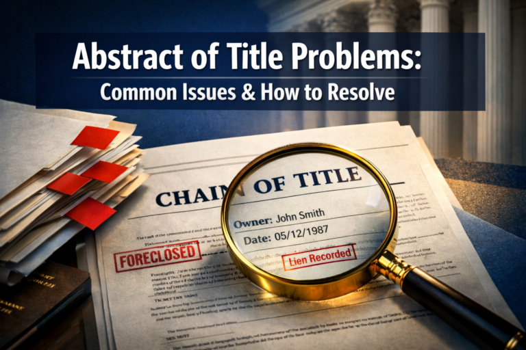 Abstract of Title Problems: Common Issues & How to Resolve