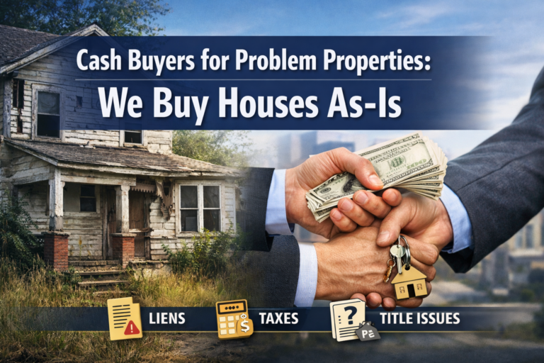 Cash Buyers for Problem Properties: We Buy Houses As-Is