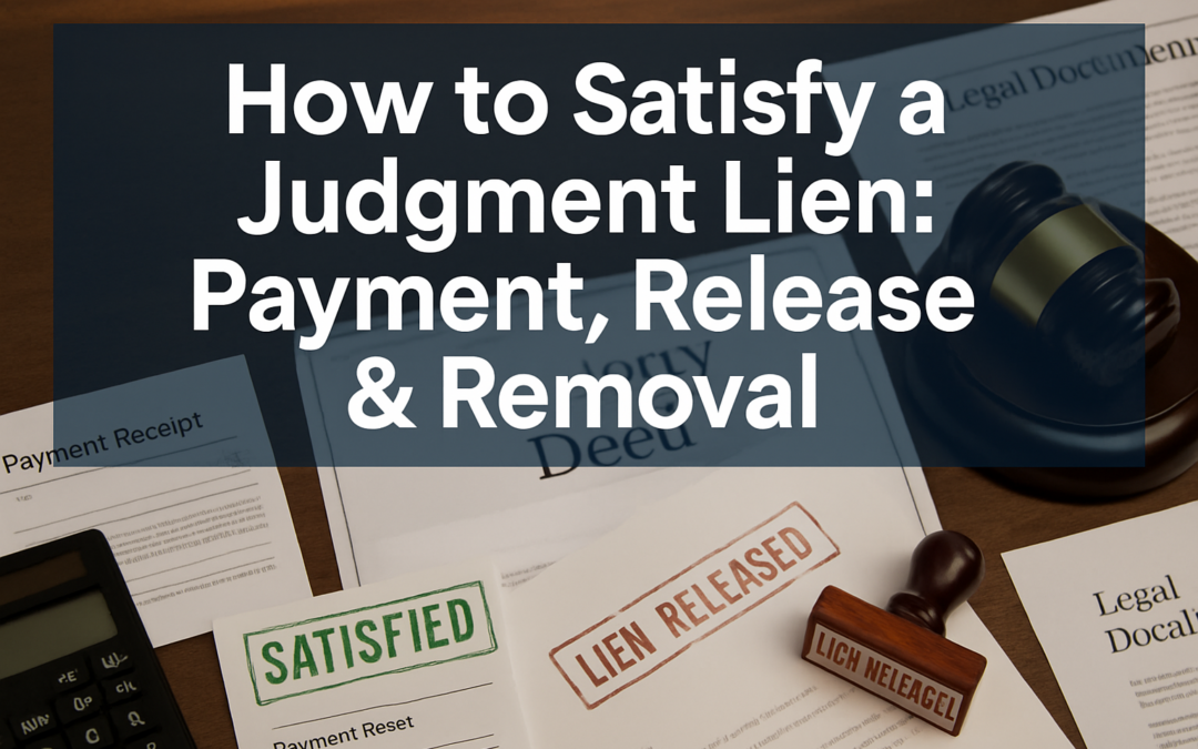 How to Satisfy a Judgment Lien: Payment, Release & Removal