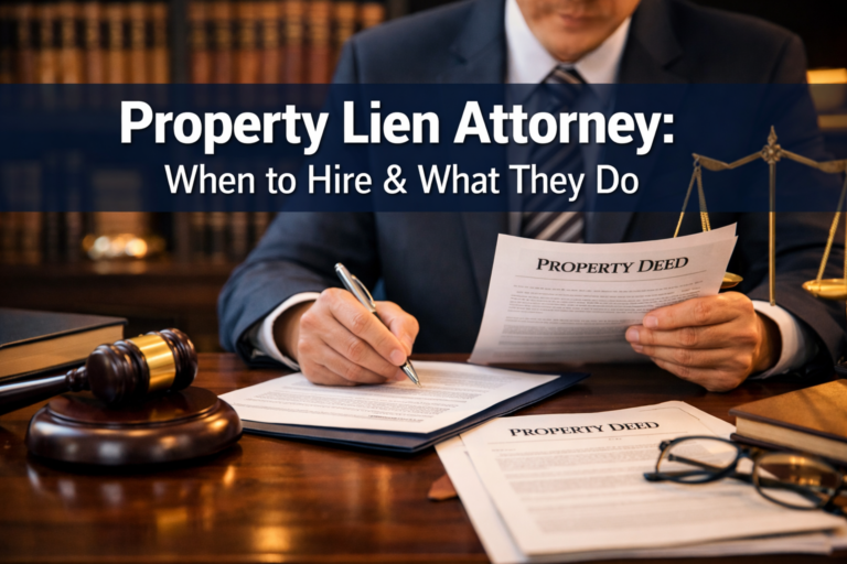 Property Lien Attorney: When to Hire & What They Do