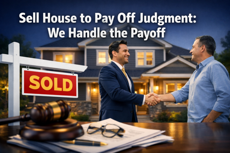Sell House to Pay Off Judgment: We Handle the Payoff