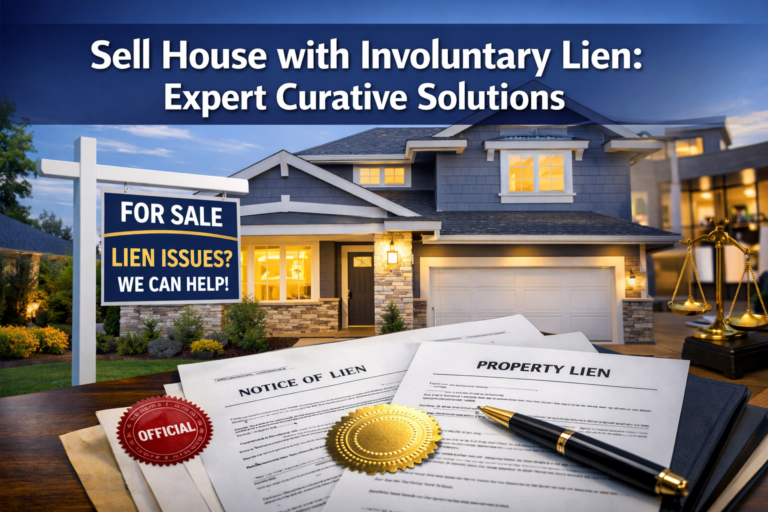 Sell House with Involuntary Lien: Expert Curative Solutions