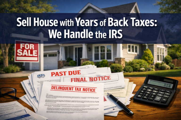 Sell House with Years of Back Taxes: We Handle the IRS