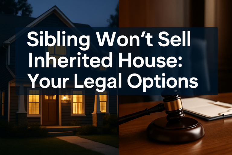Sibling Won't Sell Inherited House: Your Legal Options