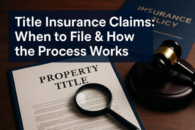 Title Insurance Claims: When to File & How the Process Works