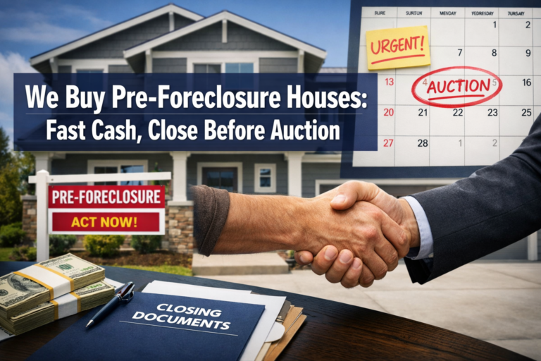 We Buy Pre-Foreclosure Houses: Fast Cash, Close Before Auction